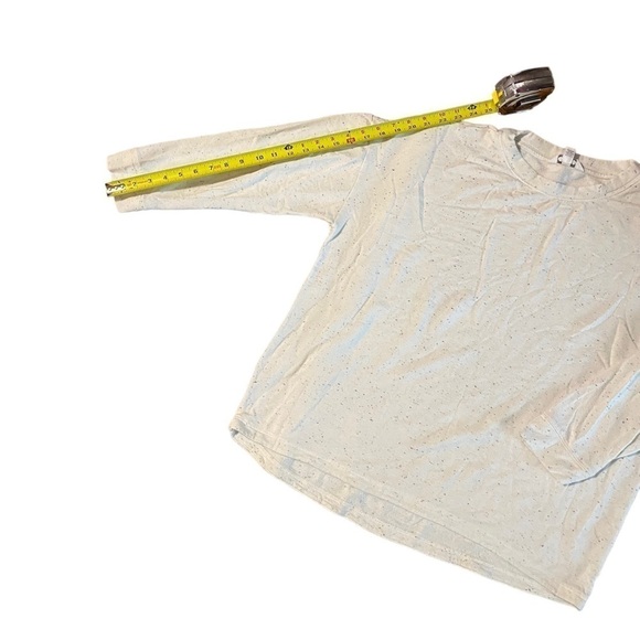 3 Dots Women's Ivory Large Pullover Top Stretch Warm Soft Sprinkles Pattern - Picture 6 of 14